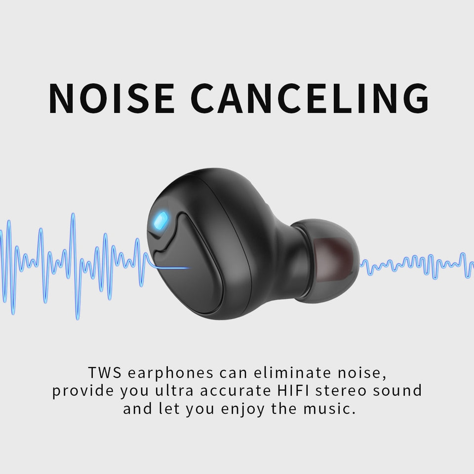 Fones de ouvido Esportes Bluetooth 5.0 True Wireless Earphones