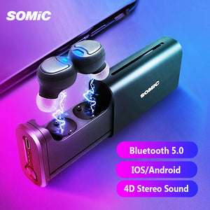 Fones de ouvido Esportes Bluetooth 5.0 True Wireless Earphones