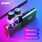 Fones de ouvido Esportes Bluetooth 5.0 True Wireless Earphones