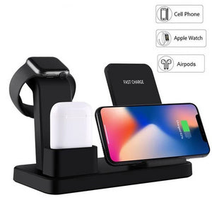 3 em 1 Base de Carregamento sem fio para iPhone Apple Watch / AirPods