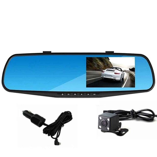 Retrovisor DualCam com Câmera de Ré e Visor